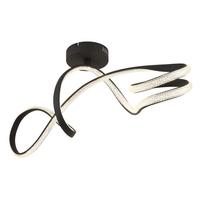 Led Stropna Svjetiljka Swirl - prozirno/crna, Design, metal/plastika (90,8/28/33cm) - Globo