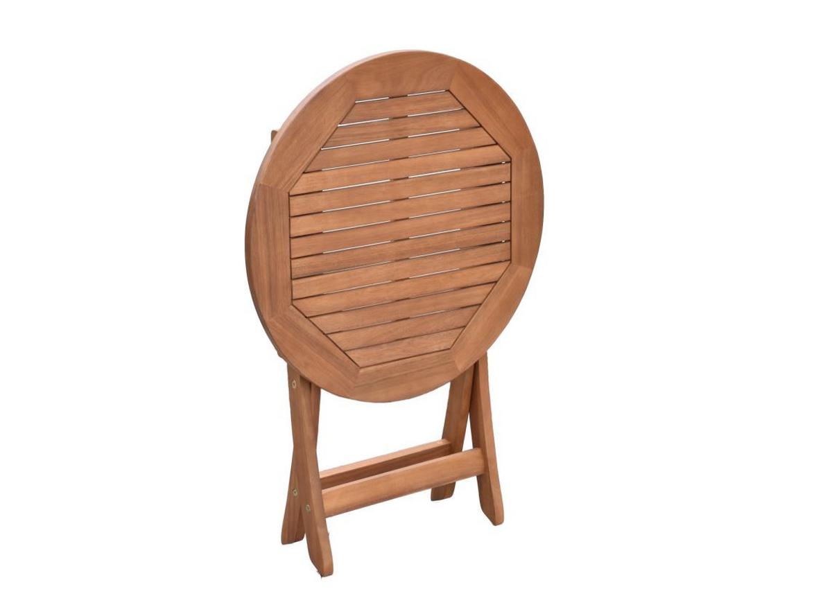Vrtna Miza Fred, Masivno - naravne barve, Moderno, les (65/65/1cm) - Gardenson