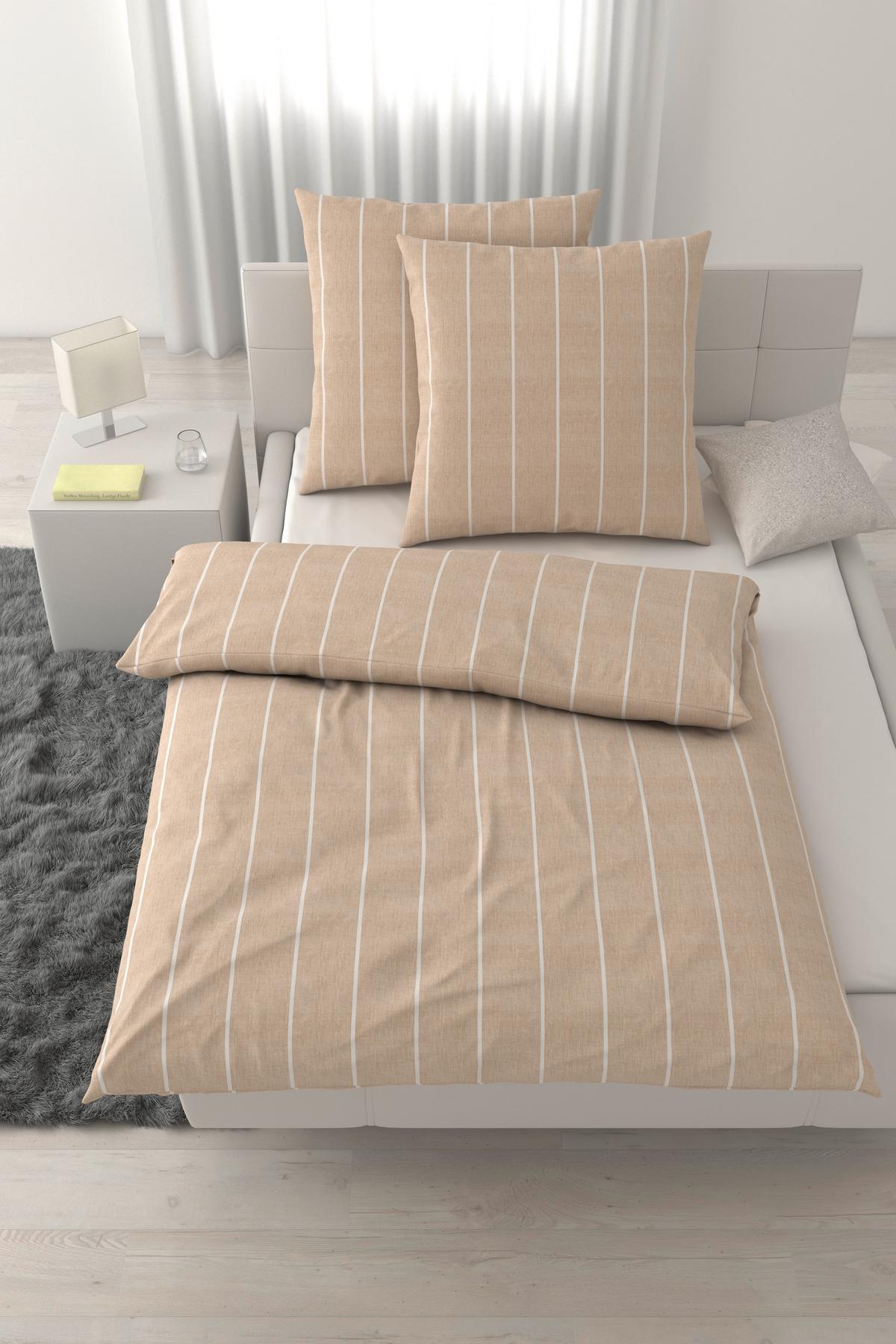 BETTWÄSCHESET TYLINE XXL - Beige, Textil (210cm) - Mömax