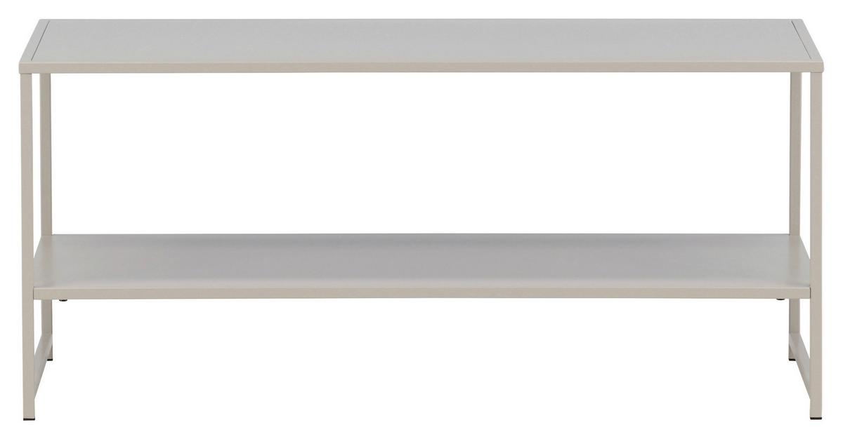 COUCHTISCH STAAL - Beige, Design, Metall (102/43/45cm) - Livetastic