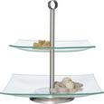 Etagere Dani 2-stöckig aus Glas/metall - Klar, Metall (25/26cm) - Mömax modern living