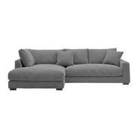 Ecksofa Pedro Grau - Schwarz/Grau, MODERN, Kunststoff/Textil (190/300cm) - Mömax