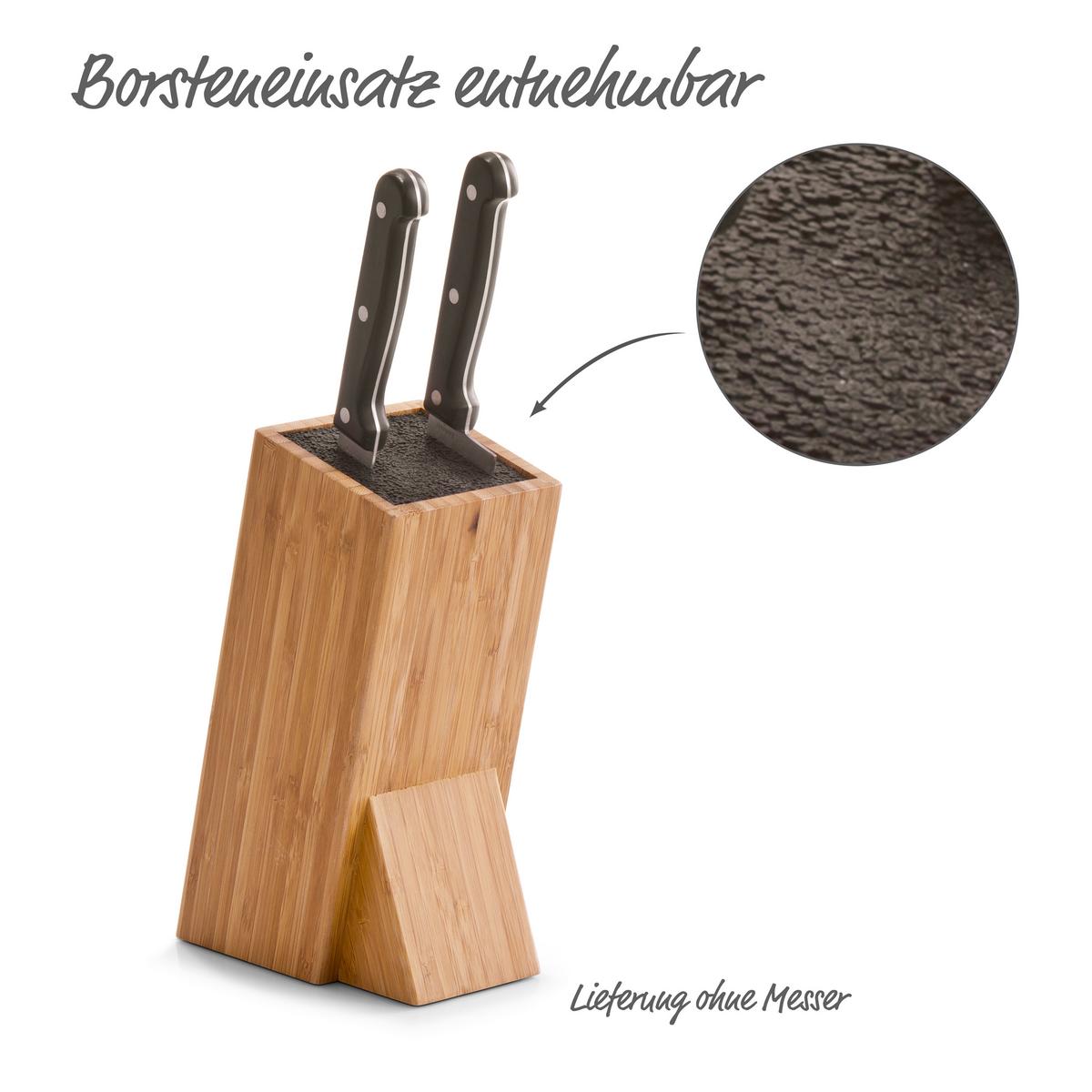Messerblock Naturfarben - Naturfarben, Basics, Holz (16/11/26cm) - Zeller Present