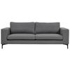 2-SITZER-SOFA BOLERO - Schwarz/Grau, Design, Kunststoff/Textil (215/84/88cm) - Livetastic