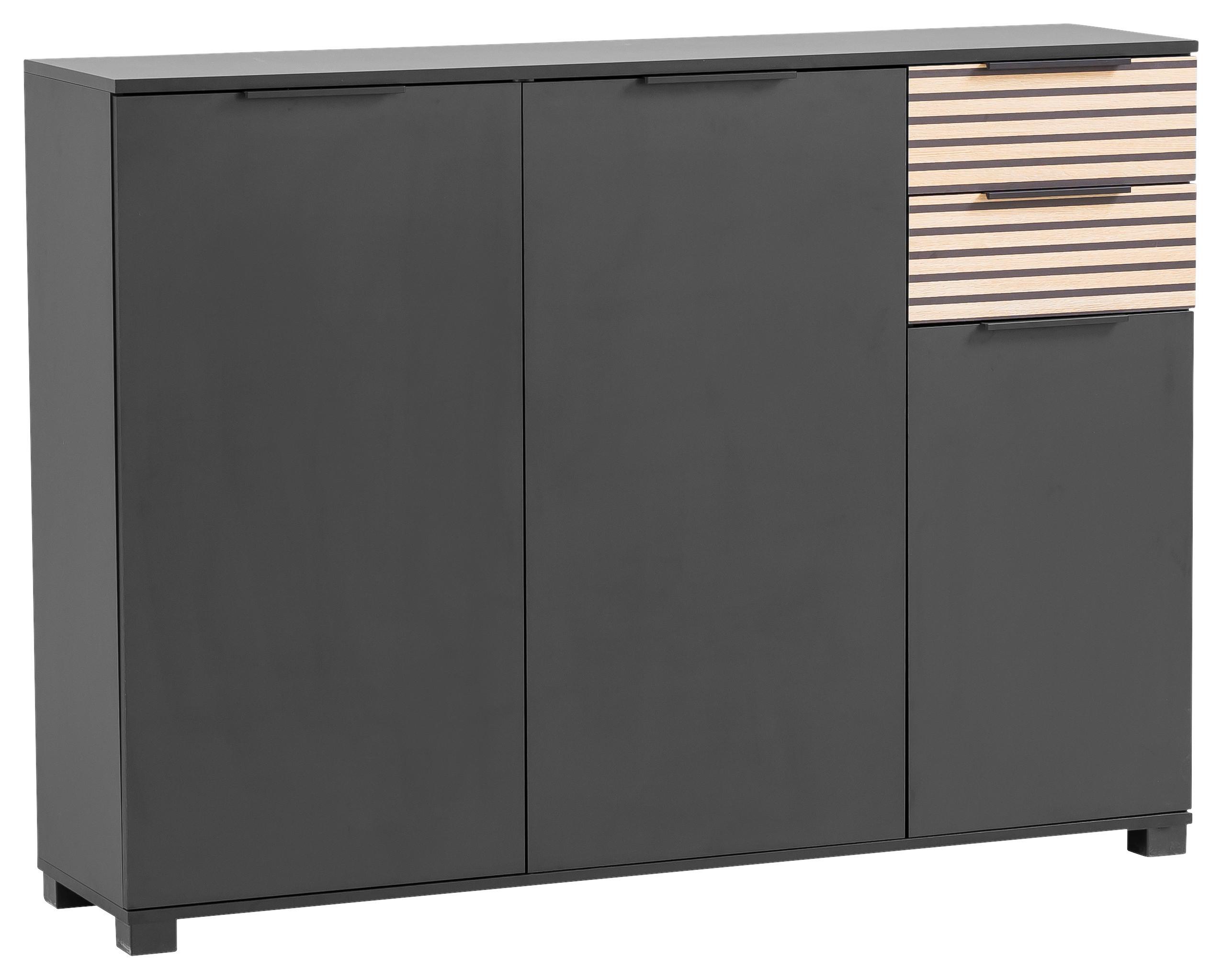 Omara Za Čevlje Alexa, Črna, Barva Hrasta - črna/barve hrasta, Design, kovina/umetna masa (141,9/105,5/35cm) - MID.YOU