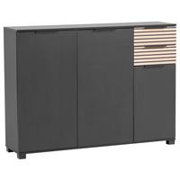 Omara Za Čevlje Alexa, Črna, Barva Hrasta - črna/barve hrasta, Design, kovina/umetna masa (141,9/105,5/35cm) - MID.YOU