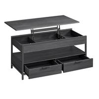 Couchtisch in Schwarz, rechteckig - Schwarz, Trend, Holzwerkstoff/Metall (100/50/48-62cm) - MID.YOU