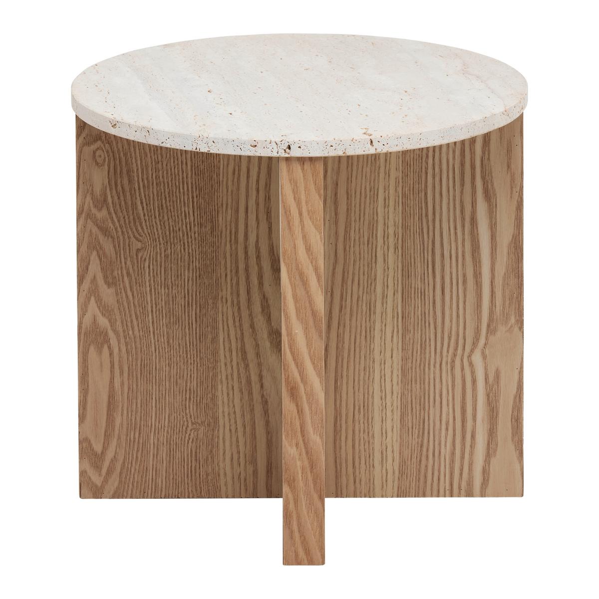 Masă auxiliară MATERA -TREND - culoare natur, Modern, piatră/material pe bază de lemn (40/39cm) - Premium Living