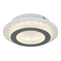 LED-DECKENLEUCHTE 48042-12W  JAYDEN - Klar/Weiss, Design, Kunststoff/Metall (20/5,5cm) - Globo