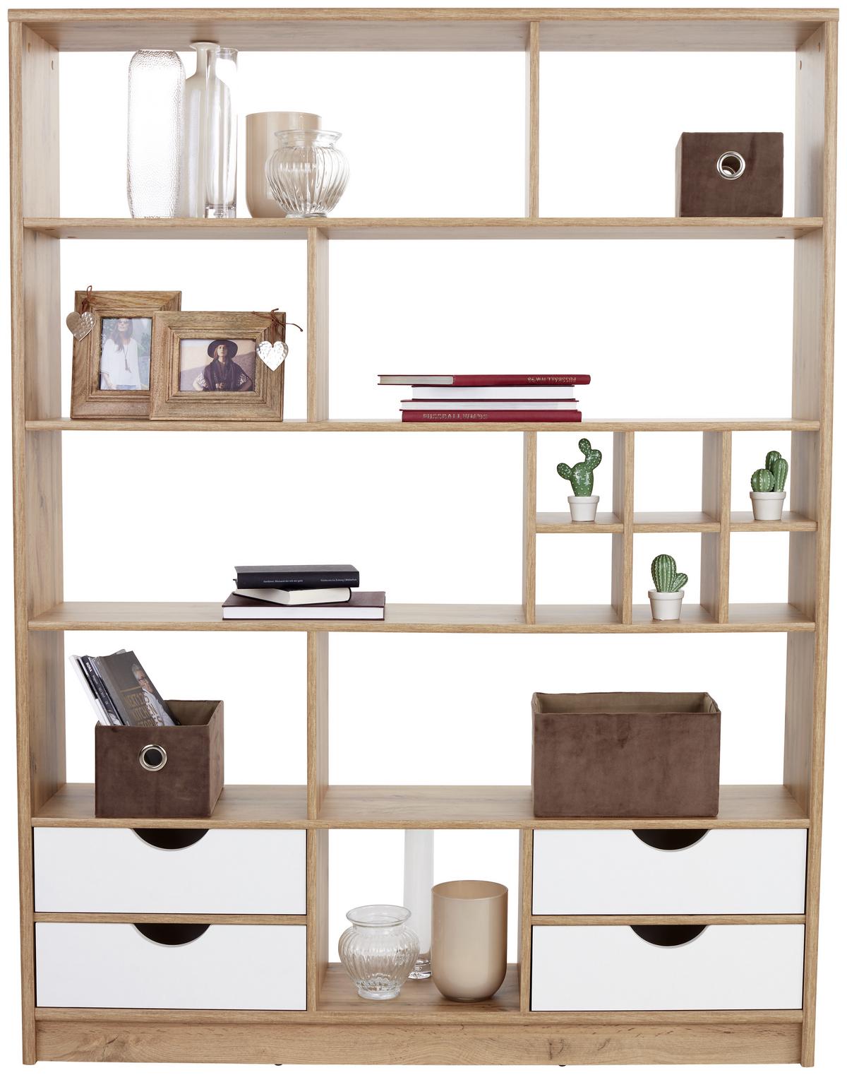 Etajeră Meggy - culoare lemn stejar, Modern, lemn (140/184/32cm) - Modern Living