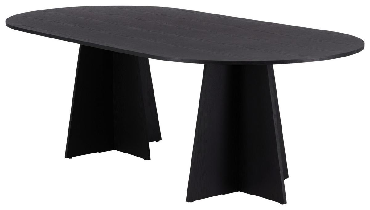 ESSTISCH BOOTCUT - Schwarz, Design, Holz (230/115/75cm) - Livetastic