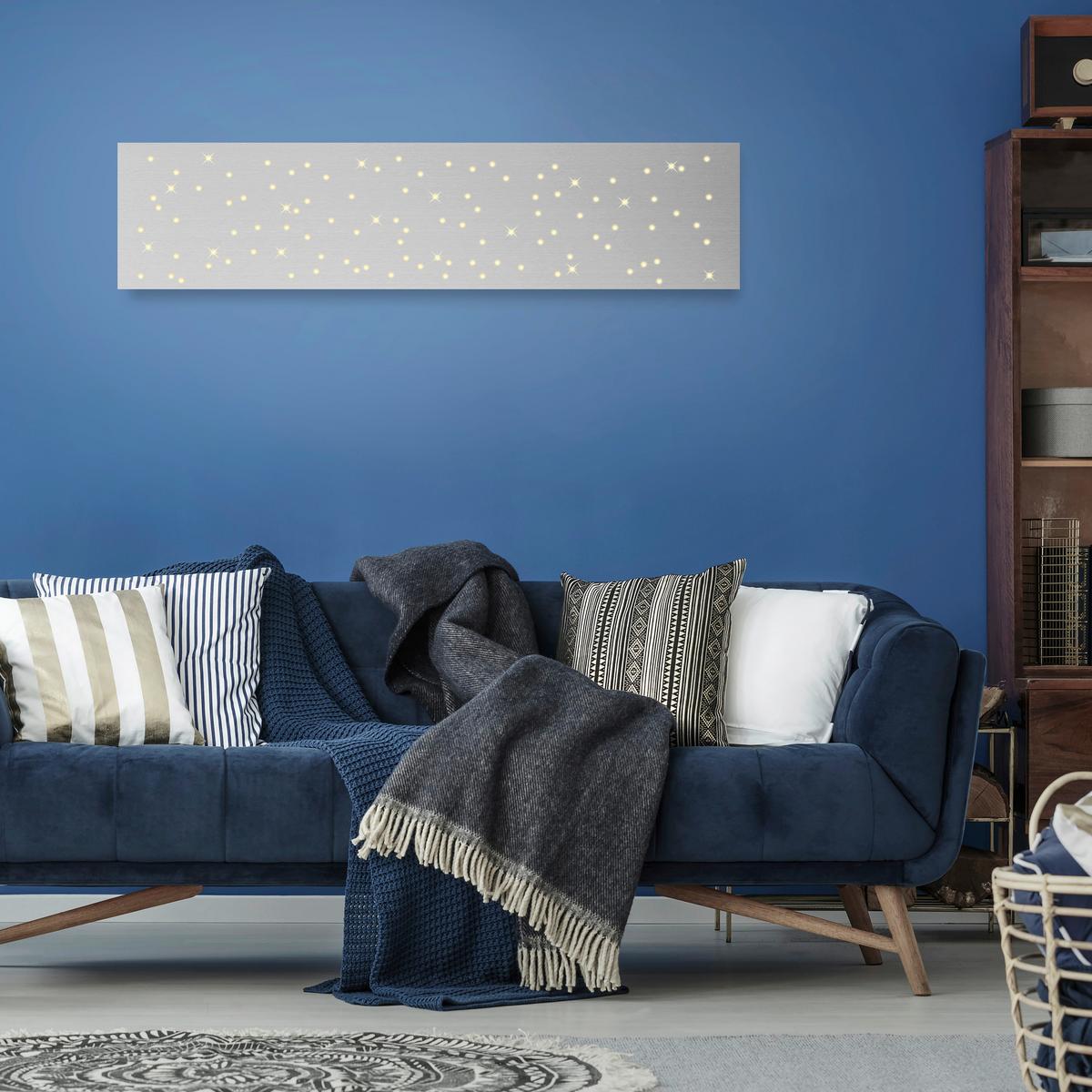 Deckenleuchte Sparkle max. 19 Watt - Silberfarben, Design, Metall (100/25/4cm)