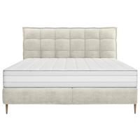 Boxspringbett Portofino - Eichefarben/Creme, Trend, Holz/Holzwerkstoff (180/200cm) - Premium Living