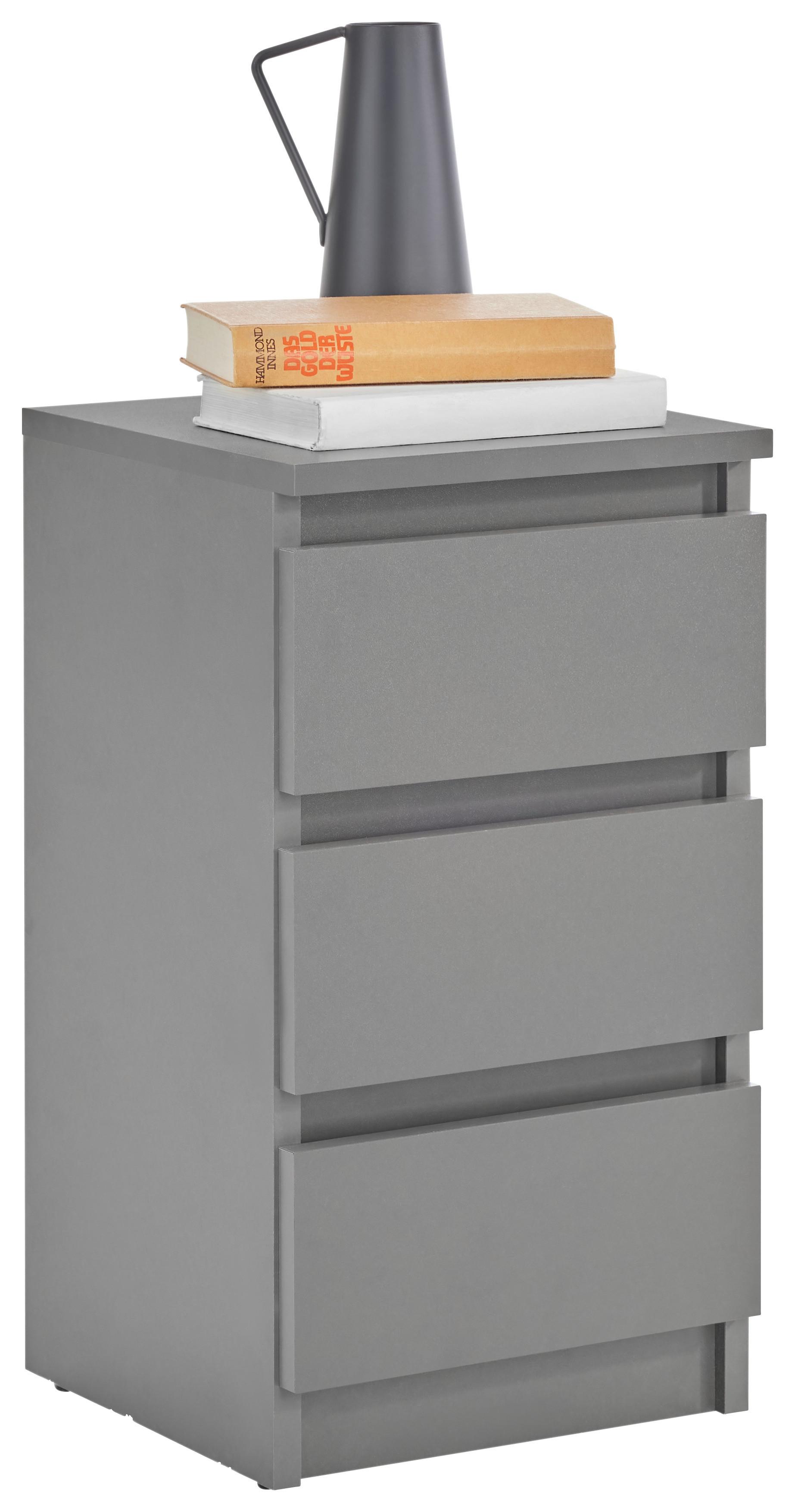 Nachtkästchen in Anthrazit - Anthrazit, KONVENTIONELL, Holzwerkstoff (30/55/31cm) - Based