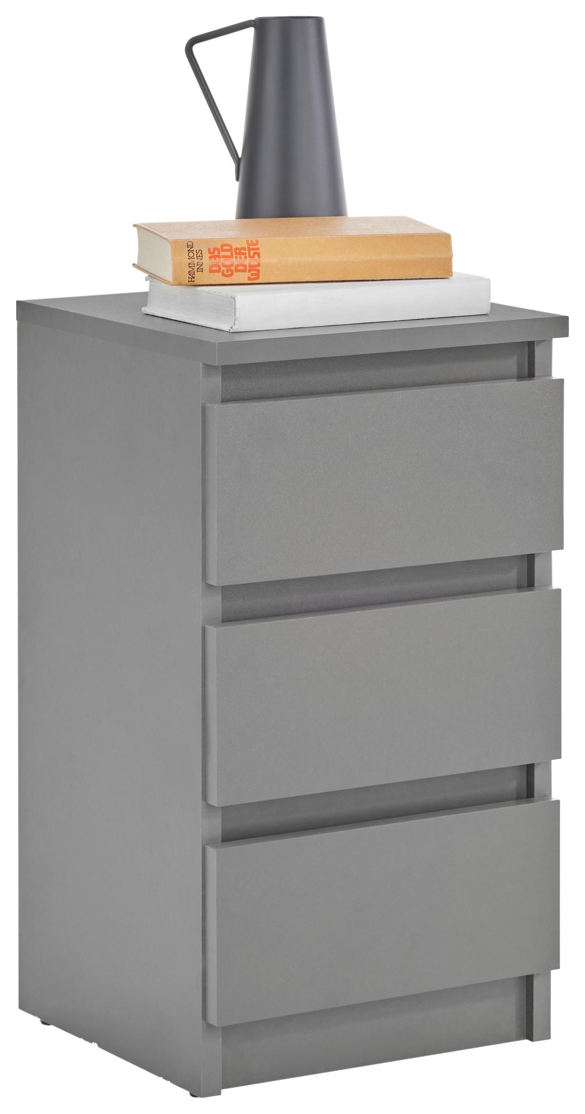 Nachtkästchen in Anthrazit - Anthrazit, KONVENTIONELL, Holzwerkstoff (30/55/31cm) - Based