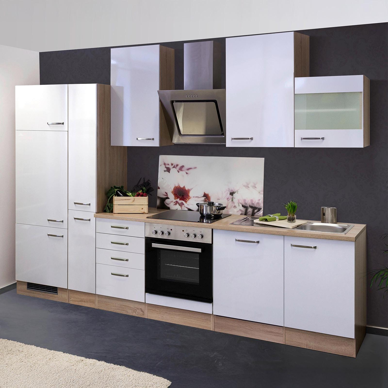 Izvlečna Omara Samoa, Bela, Barva Hrasta - bela/barve aluminija, Konvencionalno, umetna masa/leseni material (30/200/57cm) - FlexWell