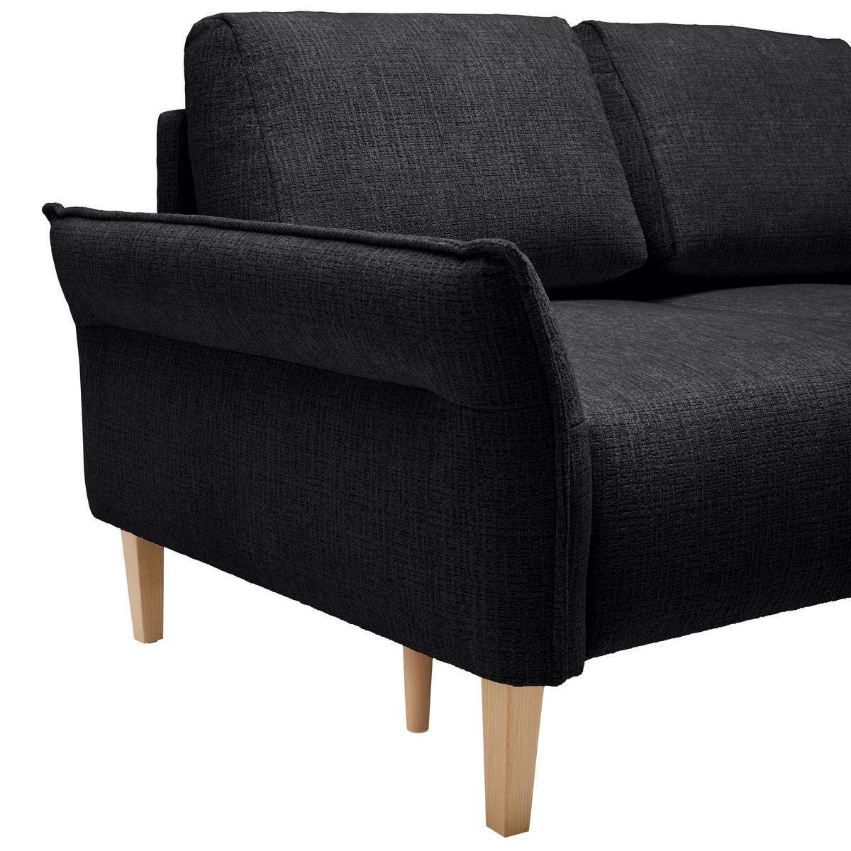 CANAPEA CU 2 LOCURI CUSTOM - crem/negru, Modern, textil (150/85/92cm) - Mömax