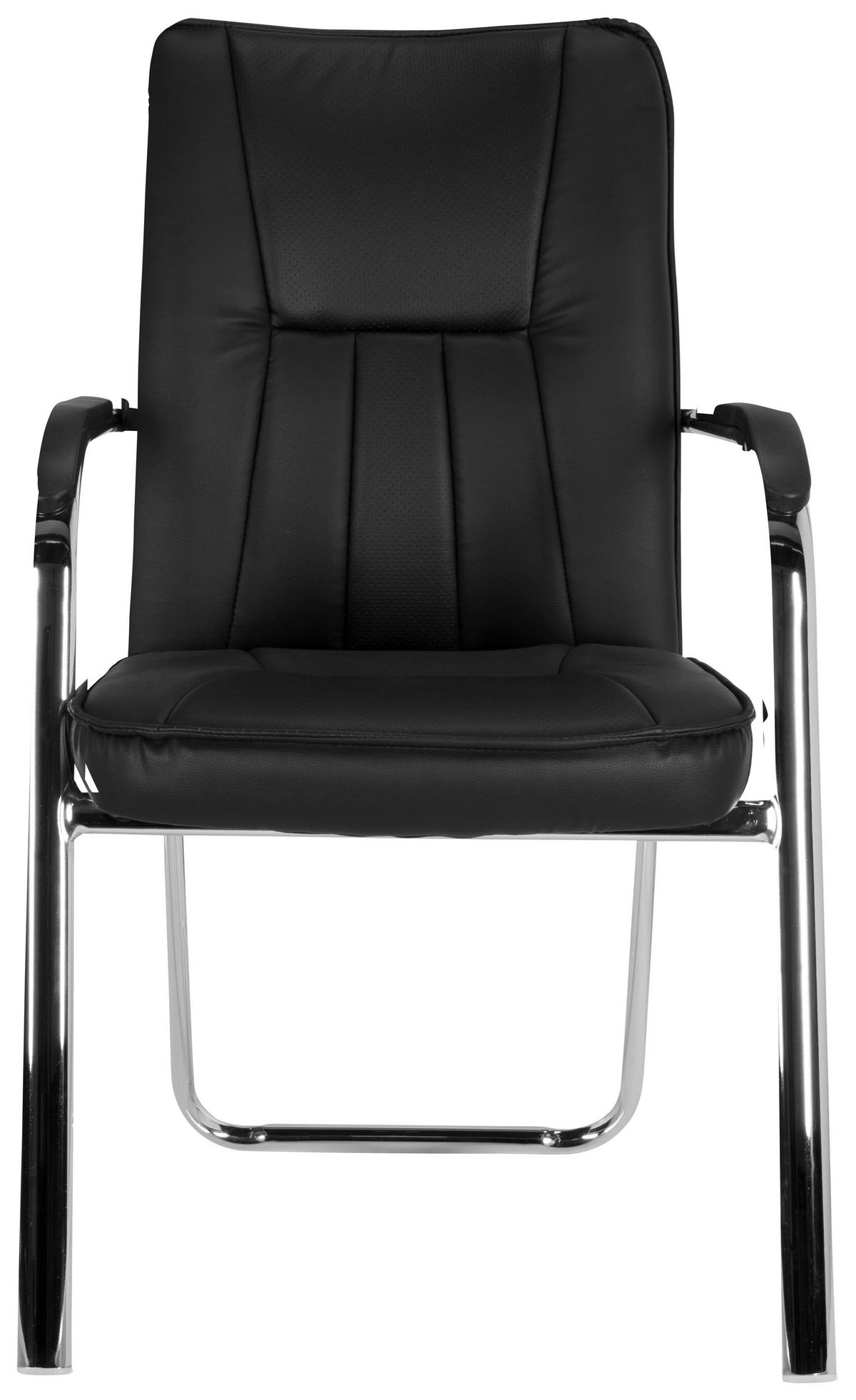 Konferenčni Stol Banda V, Črna - barve kroma/črna, Moderno, kovina/tekstil (55/94/44cm) - MID.YOU