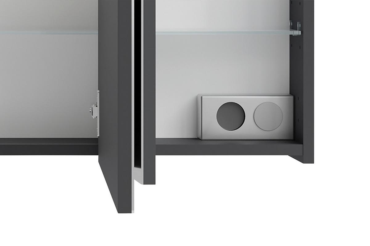Spiegelschrank Spree Anthrazit - MODERN, Glas/Holzwerkstoff (120/60/15cm) - MID.YOU