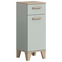 Midischrank Star ca. 34x87x31 cm Eiche/Graugrün - Graugrün/Eiche San Remo, MODERN, Holzwerkstoff/Kunststoff (34/87/31cm) - MID.YOU