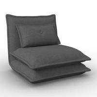 Fekvőfotel Tamara - sötétszürke, Modern, textil/fém (82/31/69cm) - Bessagi Home