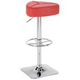 Barski Stol Edna - rdeča/krom, Moderno, kovina/tekstil (40/69-90/39,50cm) - Modern Living