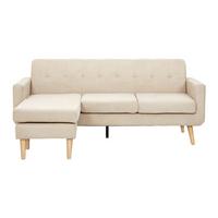 Kutna Garnitura Tamara - prirodne boje/bež, Moderno, tekstil/drvo (198/83/143cm) - Bessagi Home