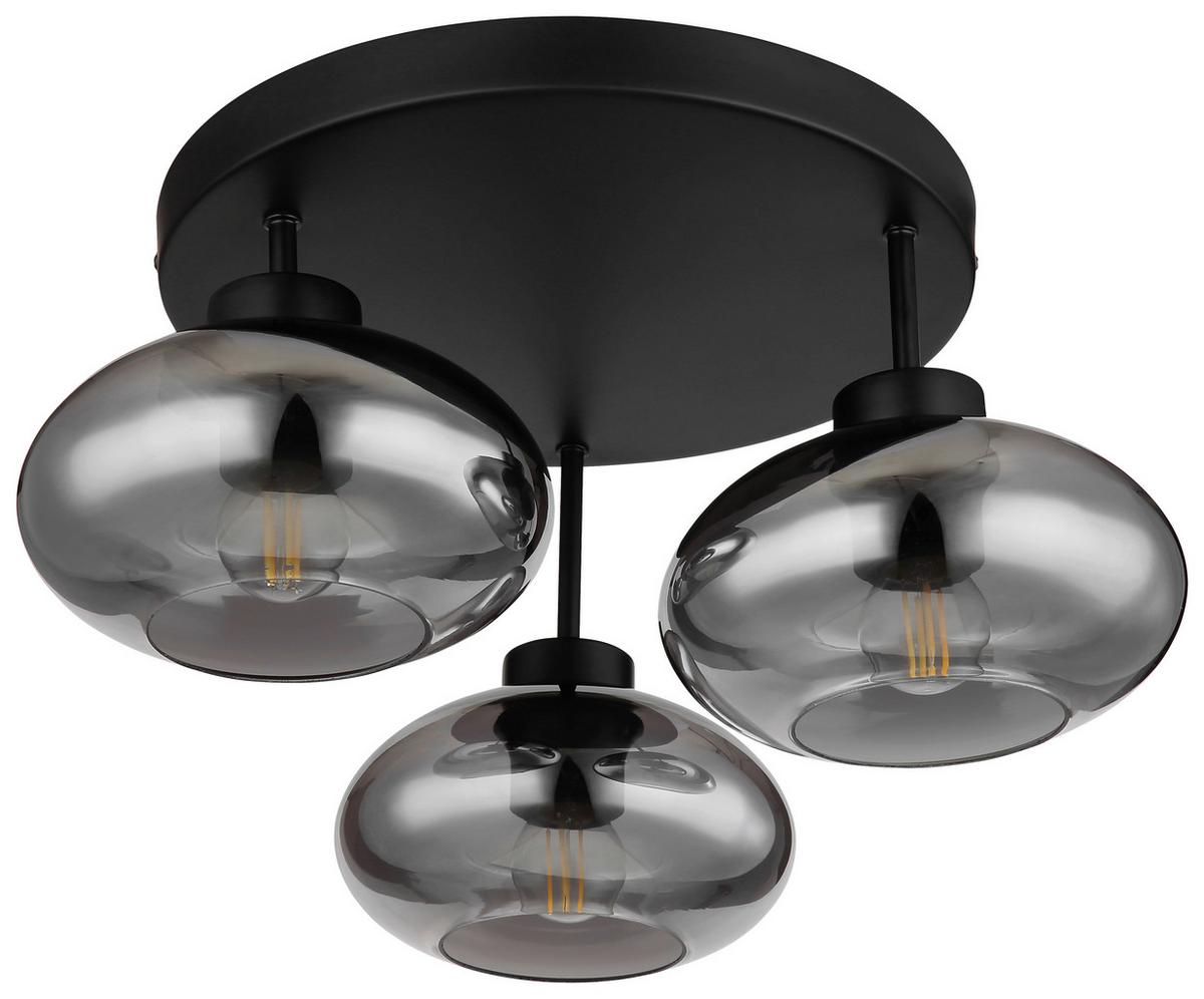 LAMPA SUFITOWA REIN I - czarny, Design, metal/szkło (40/24cm) - Novel