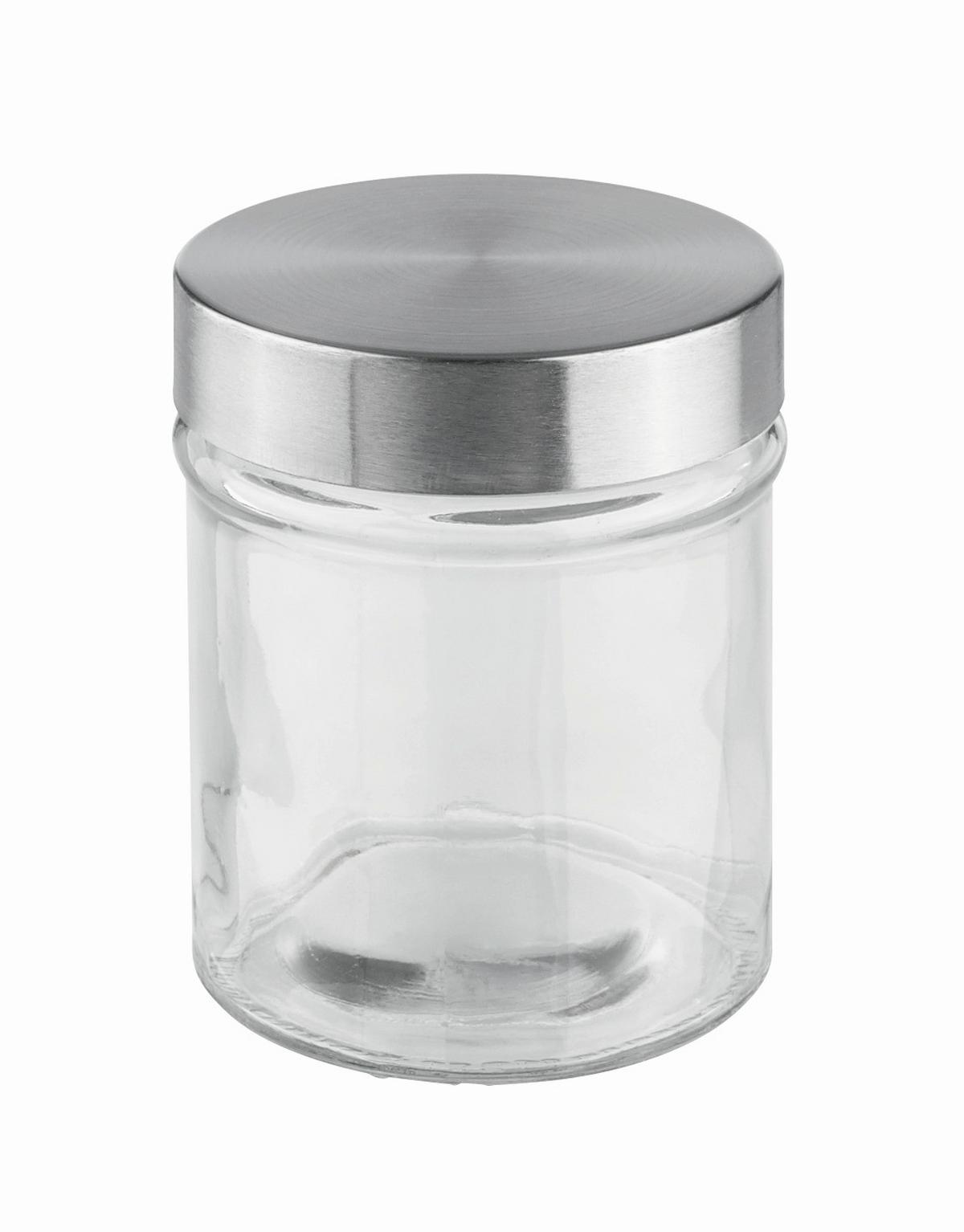 Posoda Za Shranjevanje Reiner - 0,3l -Akt- - barve nerjavečega jekla/prozorno, Moderno, kovina/steklo (8,5/10,5cm) - Mömax
