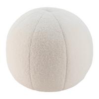 Pouf Ted Weiß Ø ca. 45cm - Weiß, Textil (45cm) - Mömax