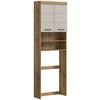 Waschmaschinenschrank Scout ca. 63x191 cm Kaschmir - Kaschmir/Schwarz, MODERN, Holzwerkstoff/Kunststoff (63/191/34cm) - MID.YOU