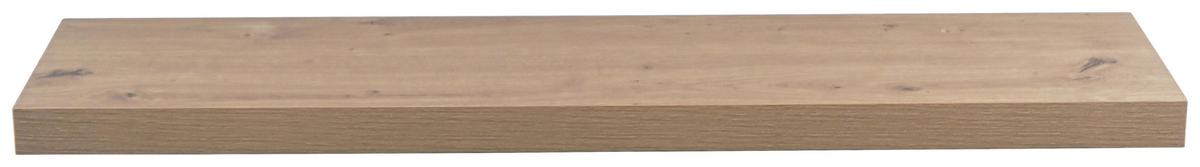 PÓŁKA ŚCIENNA SIMPLE - kolor dębowy, Basics, materiał drewnopochodny (90/3,8/23,5cm) - Boxxx