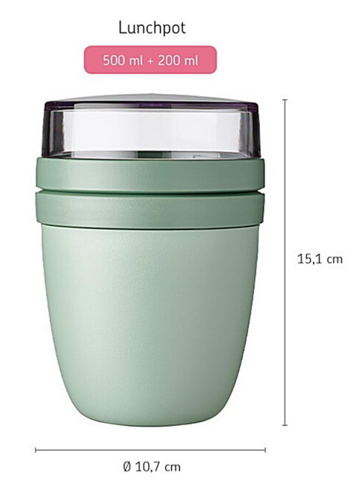 ZESTAW LUNCHOWY 107656010100 - niebieski, Konventionell, tworzywo sztuczne (21,4/10,6/19,8cm) - Mepal