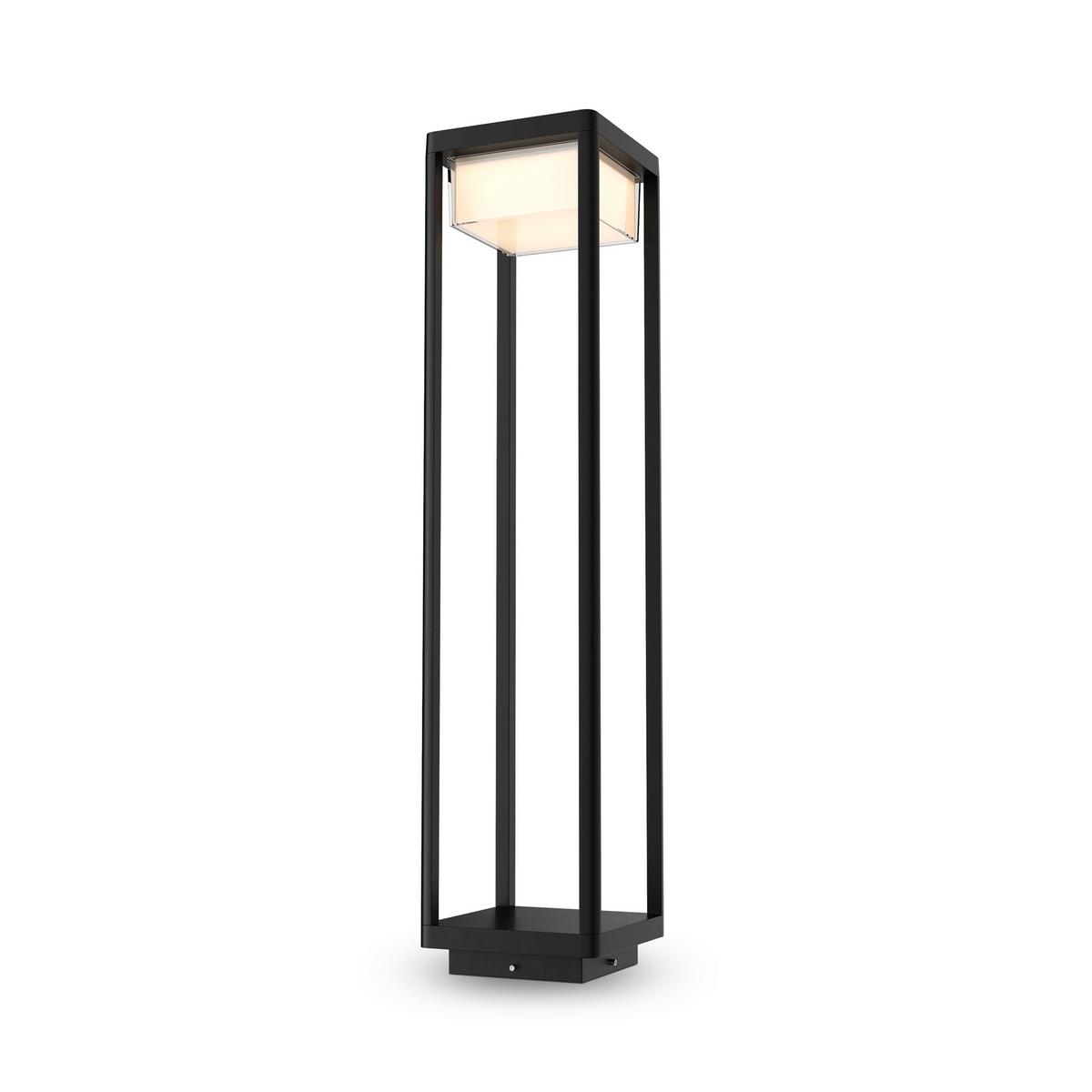 Wegeleuchte Außenbaker Street Schwarz max. 10 Watt - Schwarz, Trend, Metall (18/18/80cm) - MAYTONI