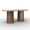 MATBORD MADDY - naturfärgad, Modern, metall/trämaterial (180/90/76cm) - Bessagi Home