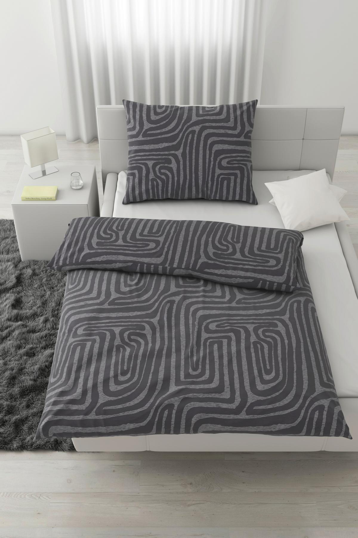 BETTWÄSCHESET LIAM - Grau, Modern, Textil (160/210cm) - Modern Living
