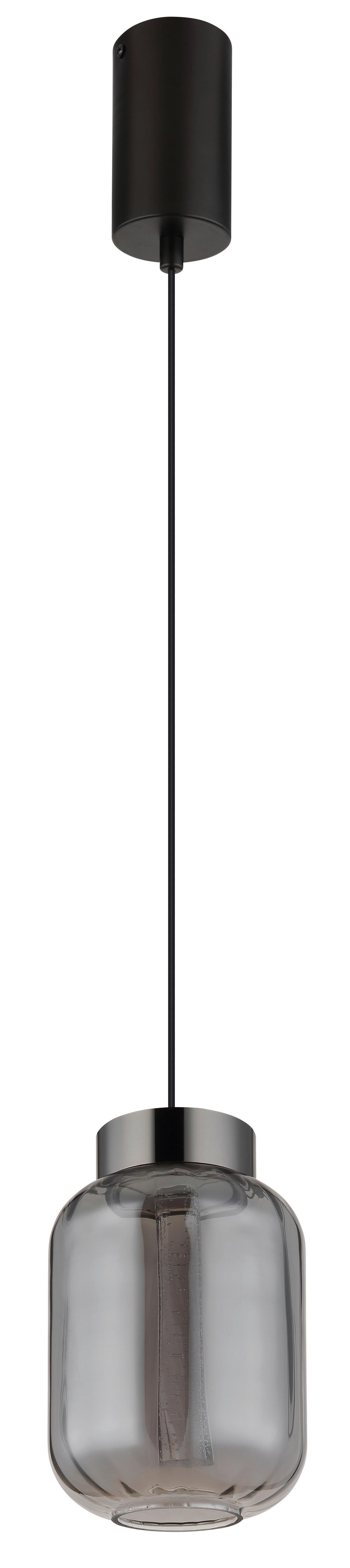 LED-Hängeleuchte Fluoro Klar/Chromfarben max.8 Watt - Klar/Chromfarben, Basics, Glas/Kunststoff (15/150cm) - Globo