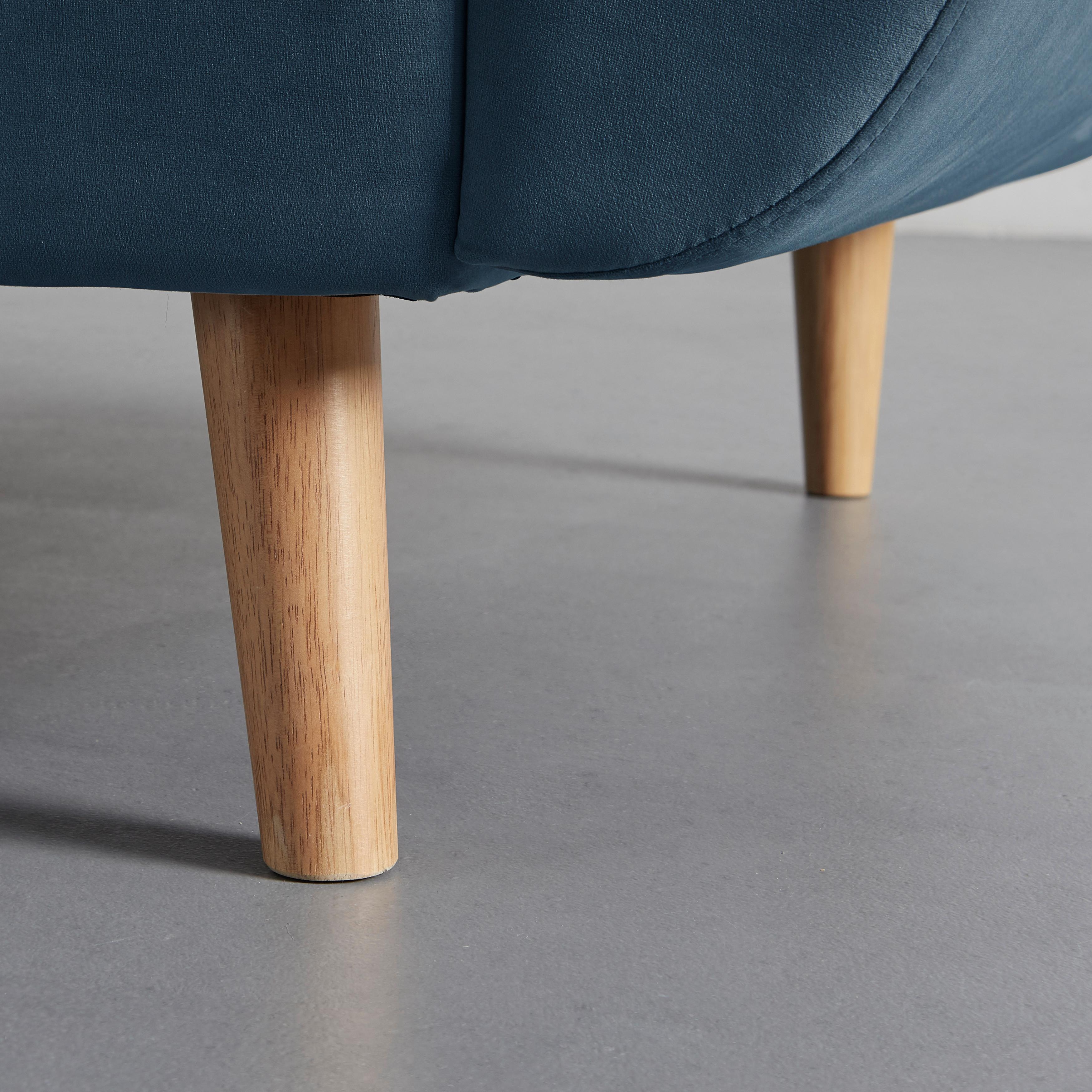 BÄDDSOFFA CORA - blå/naturfärgad, Modern, trä/textil (214/92/81cm) - Bessagi Home