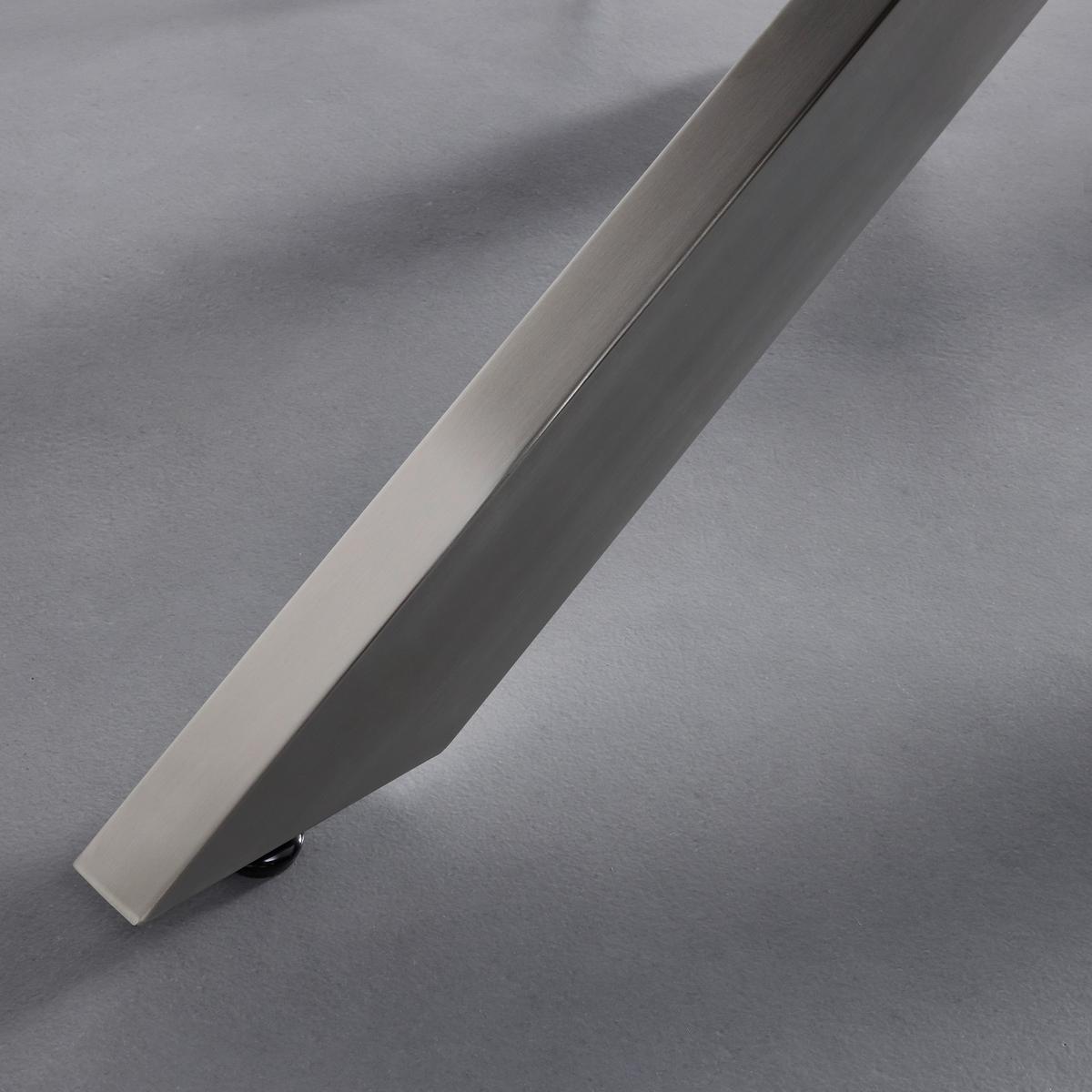 Étkezőasztal Ilias - nemesacélszínű/diószínű, Modern, fa/fém (180/90/76cm) - Bessagi Home