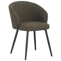 Stuhl Nala Grün - Schwarz/Grün, Lifestyle, Textil/Metall (57/76/60cm) - Mömax