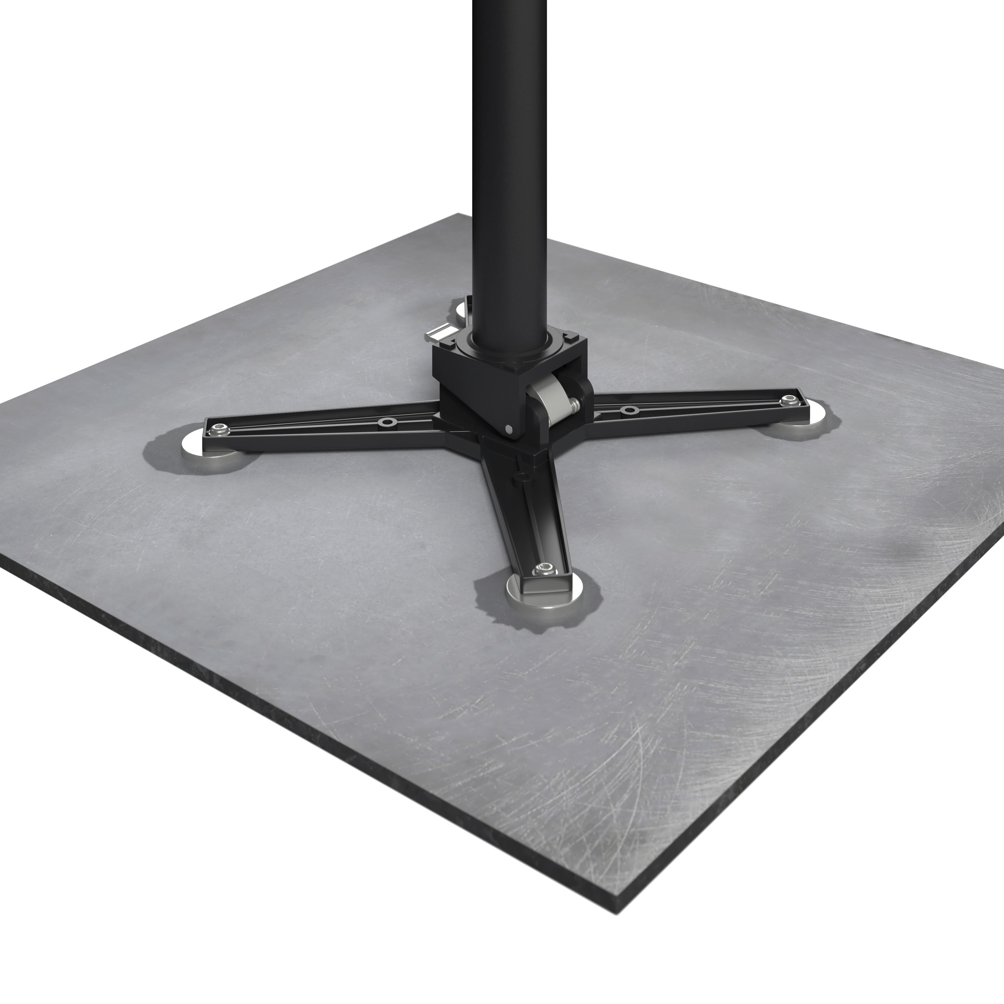 UTEBORD HEINO - antracit, Basics, metall/sten (70/70/75cm) - Mömax