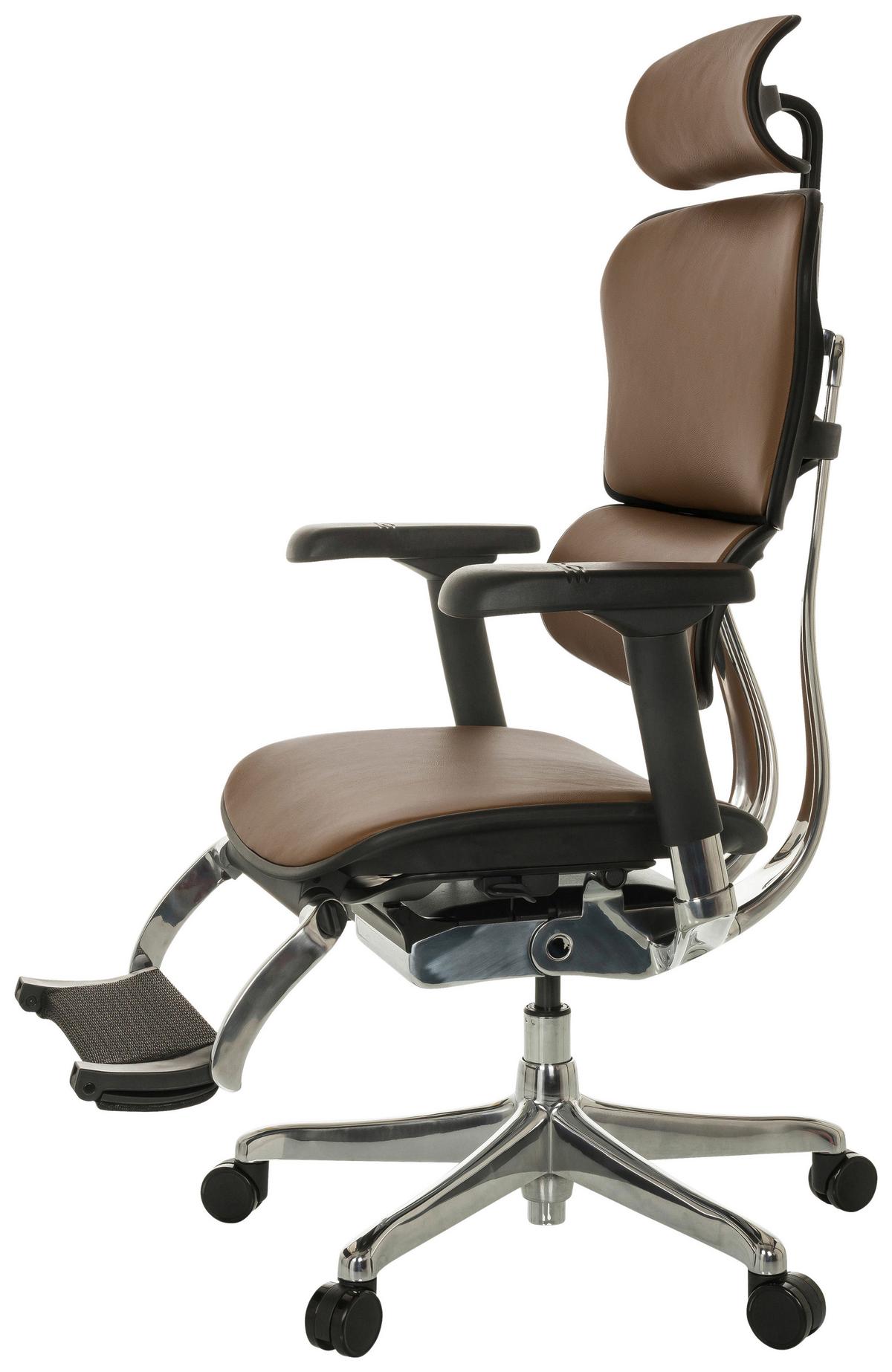 Pisarniški Stol Ergohuman Plus, Rjava - srebrne barve/rjava, Moderno, kovina/umetna masa (76/119 - 138/64cm) - MID.YOU