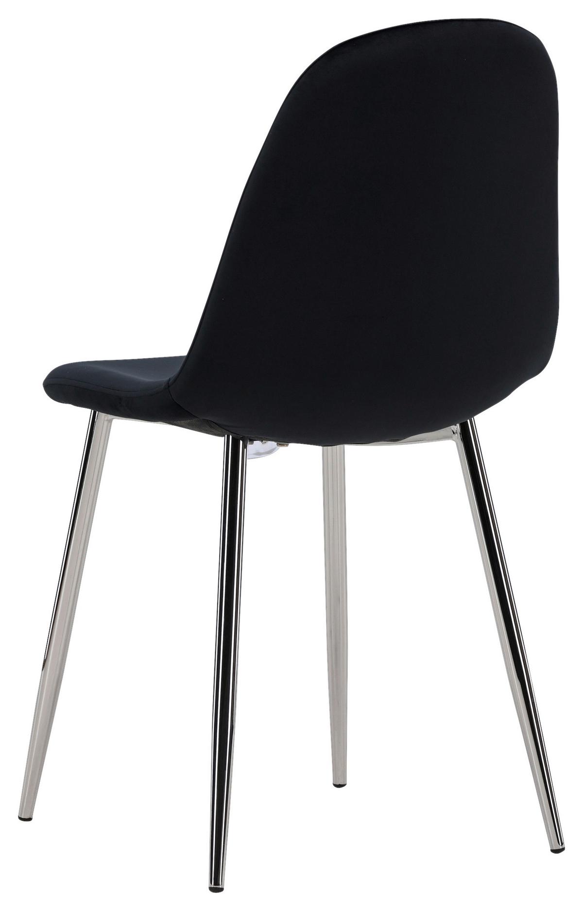 STUHL-SET POLAR - Schwarz, Design, Textil/Metall (45/90/52cm) - Livetastic