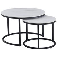 Set Stolića 2/1 Oscar - bijela/crna, Moderno, kamen/metal (70/50/45/39cm) - Modern Living