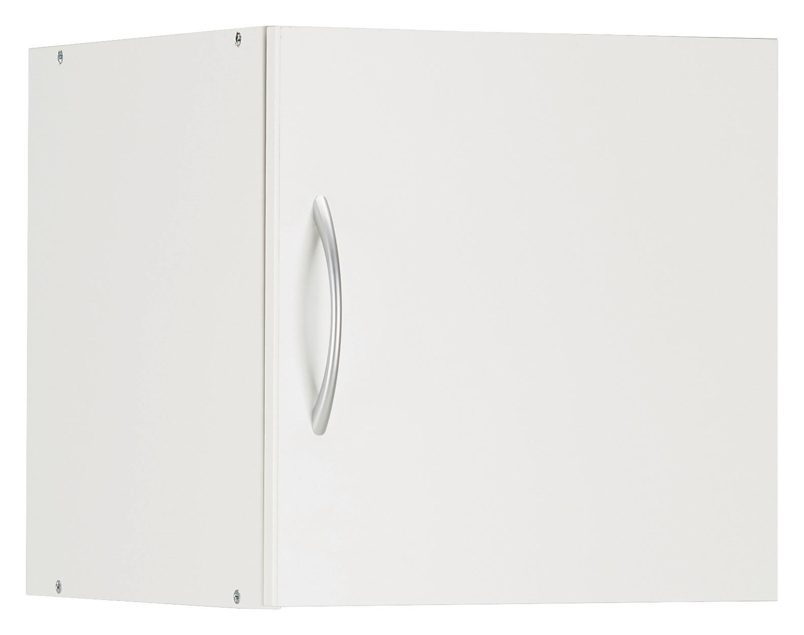 Aufsatzschrank in Weiss - Weiss/Alufarben, Konventionell, Holzwerkstoff/Kunststoff (40/40/40cm) - Mömax