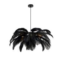 LAMPA WISZĄCA MAGGIE - czarny, Trend, metal/tkanina (55/120cm) - Novel