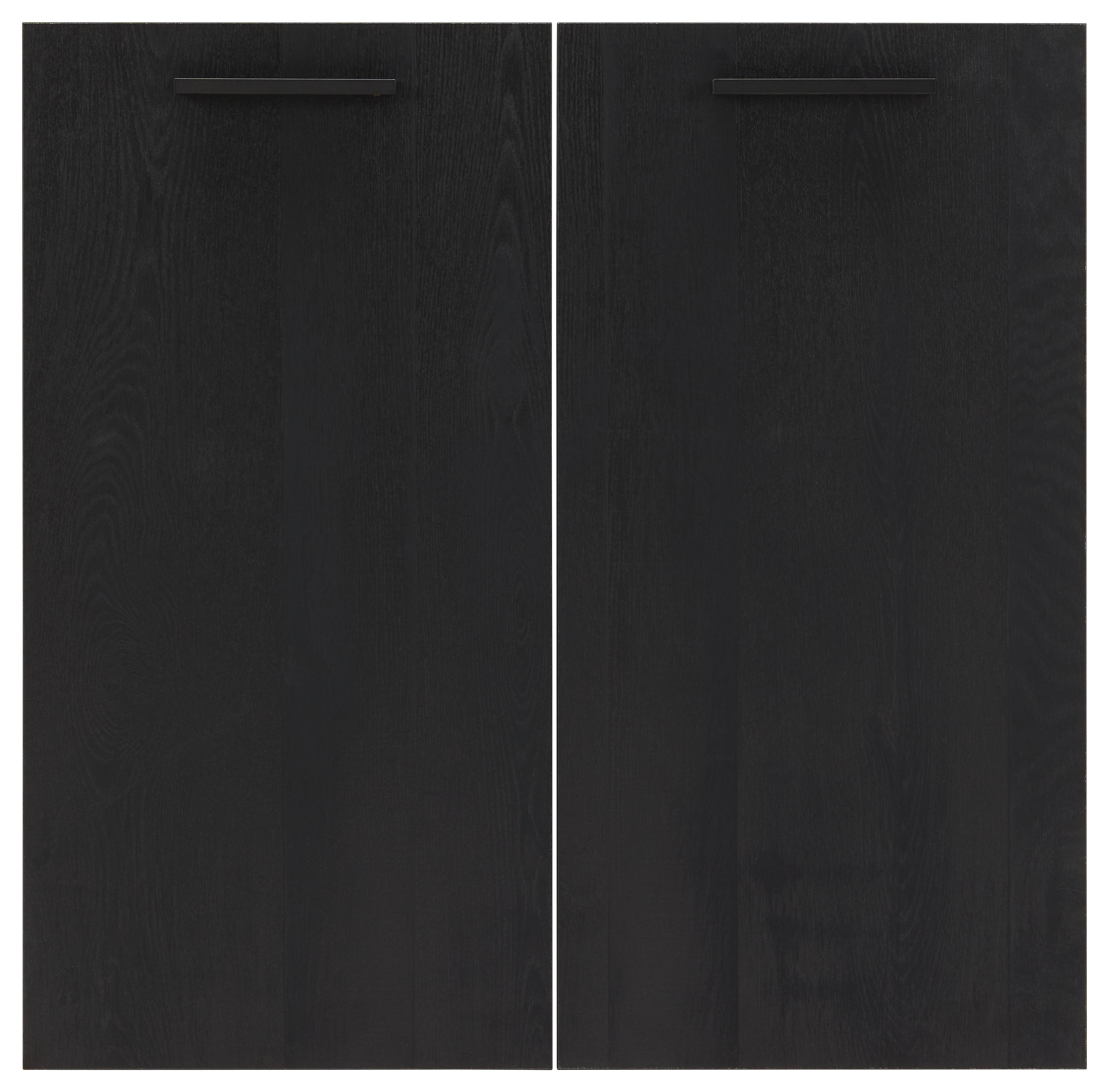 Türenset in Schwarz - Schwarz, MODERN, Holzwerkstoff/Metall (75/105/2cm) - Mömax