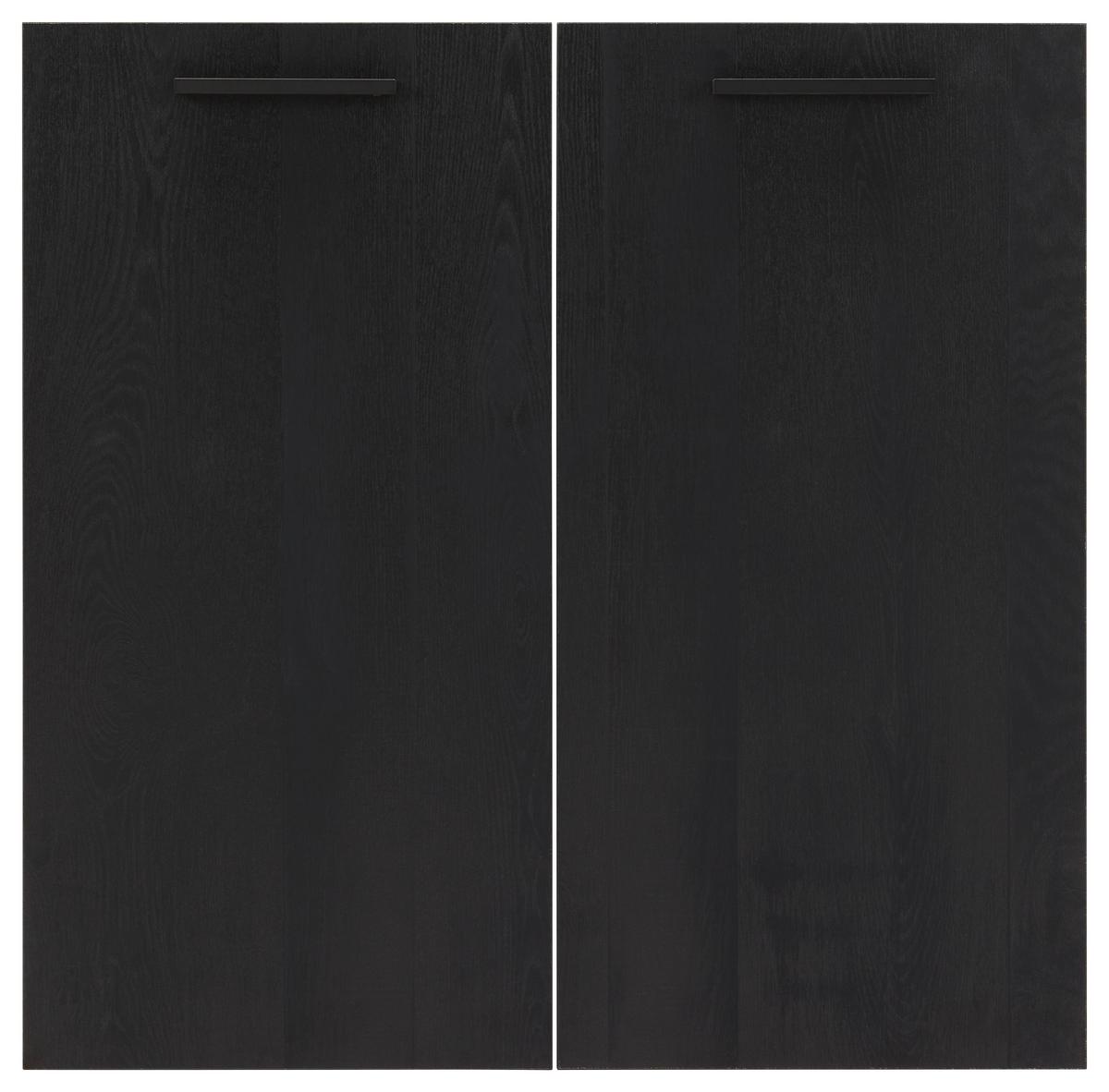 Türenset in Schwarz - Schwarz, MODERN, Holzwerkstoff/Metall (75/105/2cm) - Mömax