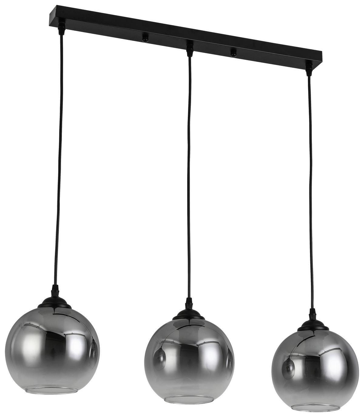 LAMPA WISZĄCA GIOVA - czarny/kolor chromowy, Modern, metal/szkło (78/18/120cm) - Premium Living
