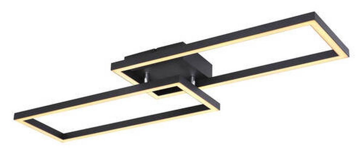 LED-Deckenleuchte Tatjana max. 24 Watt - Opal/Schwarz, MODERN, Kunststoff/Metall (71/23/7,5cm)